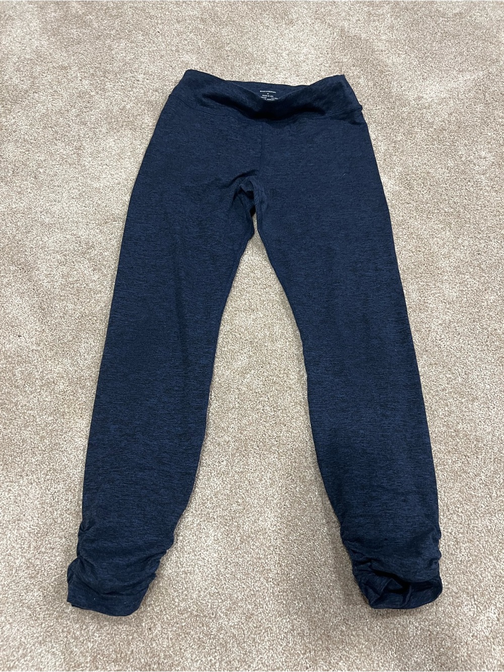 good hYOUman Navy Leggings with Ruched Cuffs
